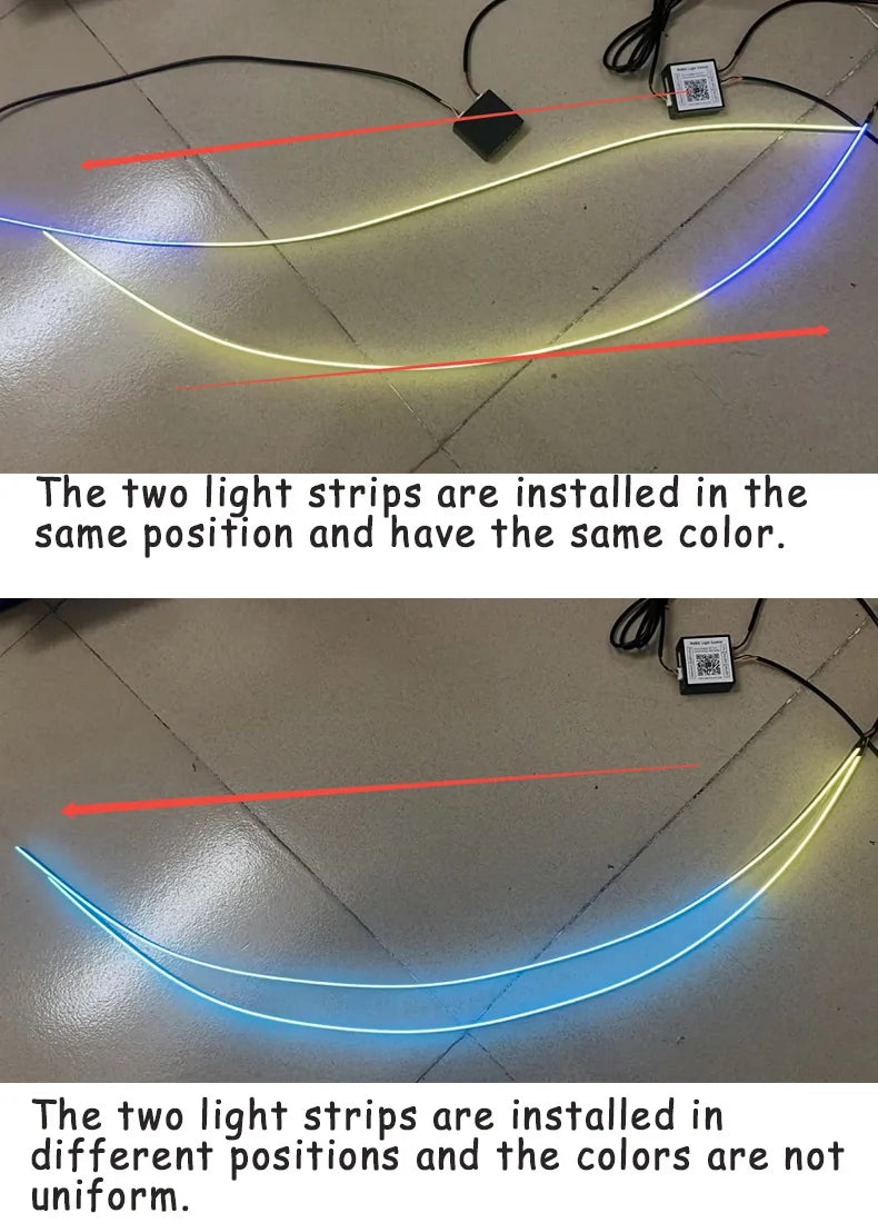 6/10/14/18 in 1 Led Car Ambient Lights RGB 213 64 Color Acrylic Strips Symphony Streamer Interior Rainbow Atmosphere Lamp Kit