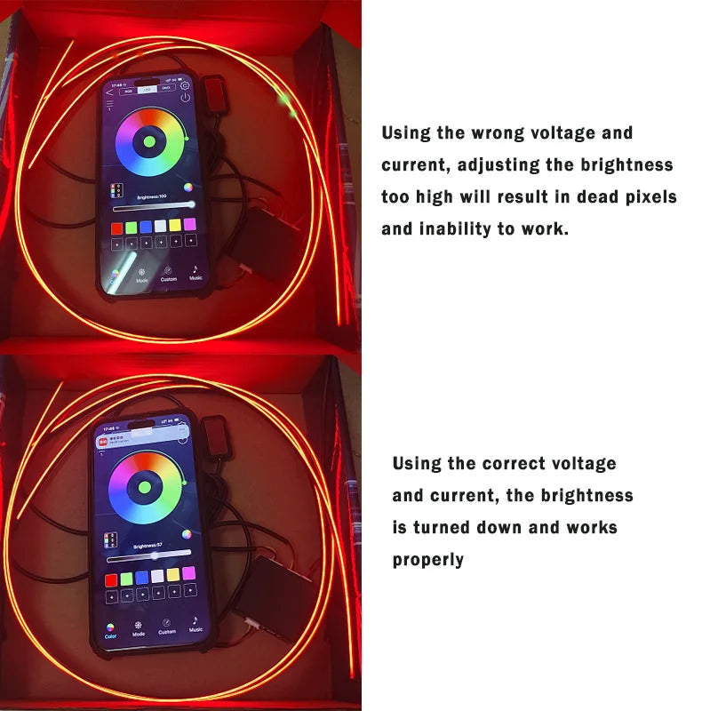 6/10/14/18 in 1 Led Car Ambient Lights RGB 213 64 Color Acrylic Strips Symphony Streamer Interior Rainbow Atmosphere Lamp Kit