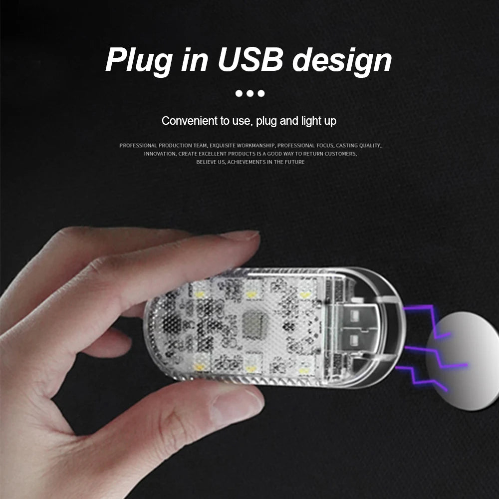 1 pc Multi Color Car Light Wireless LED Touch Light Roof Light Sensor Read Lamp Mini USB Charging Light Car Interior Accsesories