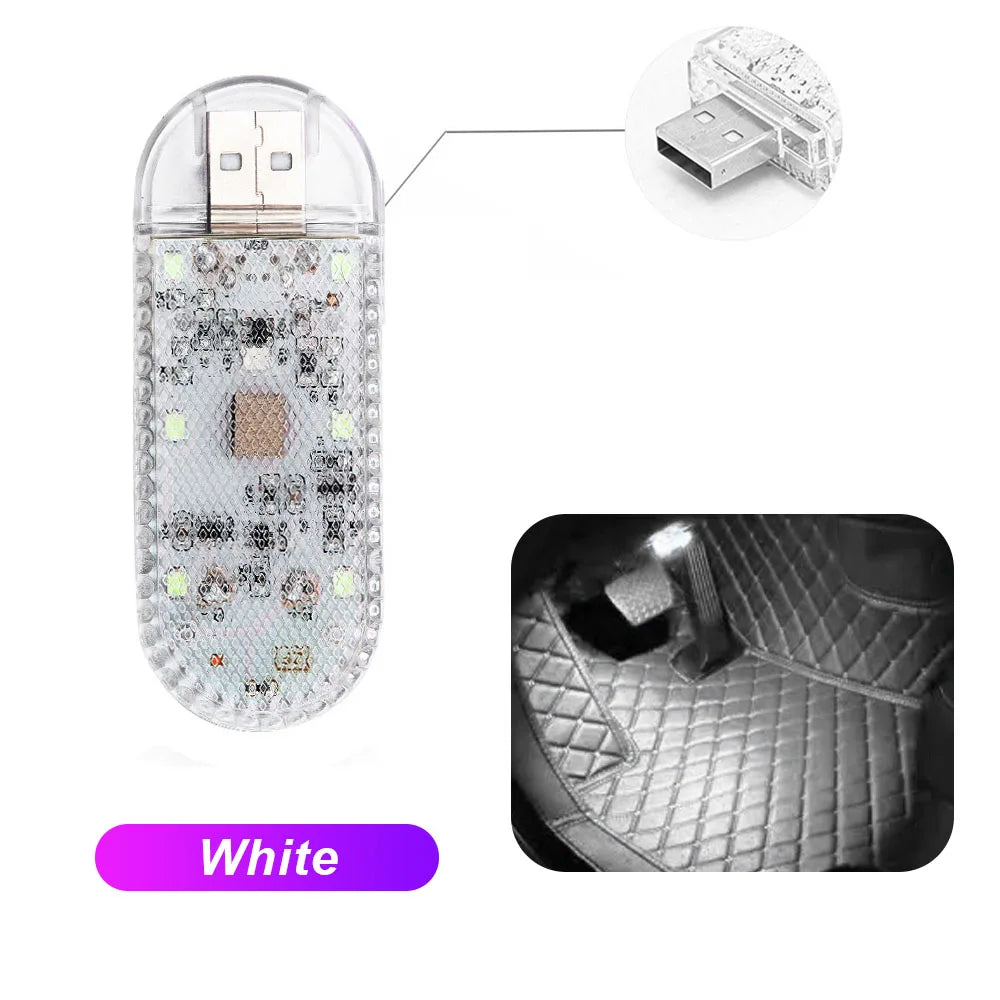 1 pc Multi Color Car Light Wireless LED Touch Light Roof Light Sensor Read Lamp Mini USB Charging Light Car Interior Accsesories
