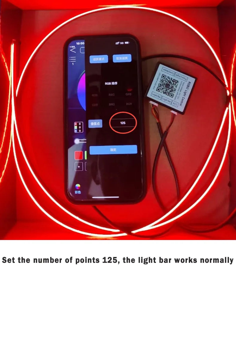 6/10/14/18 in 1 Led Car Ambient Lights RGB 213 64 Color Acrylic Strips Symphony Streamer Interior Rainbow Atmosphere Lamp Kit