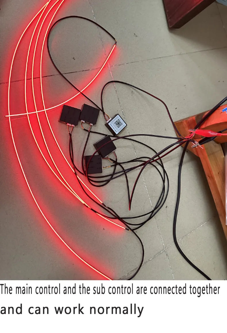 6/10/14/18 in 1 Led Car Ambient Lights RGB 213 64 Color Acrylic Strips Symphony Streamer Interior Rainbow Atmosphere Lamp Kit