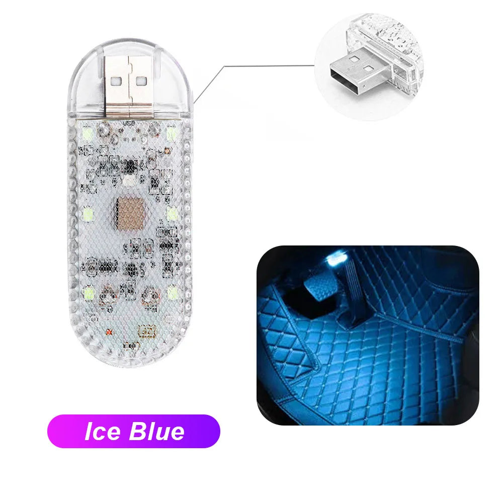 1 pc Multi Color Car Light Wireless LED Touch Light Roof Light Sensor Read Lamp Mini USB Charging Light Car Interior Accsesories