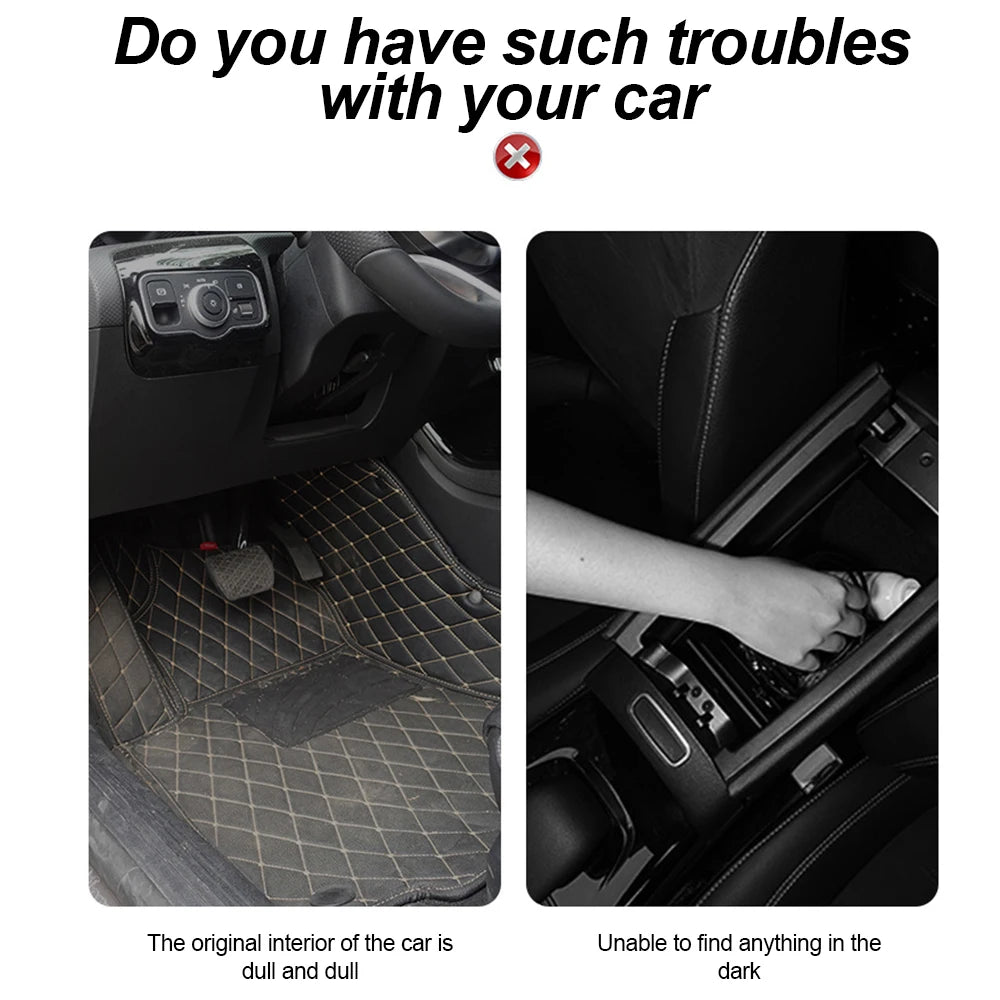 1 pc Multi Color Car Light Wireless LED Touch Light Roof Light Sensor Read Lamp Mini USB Charging Light Car Interior Accsesories