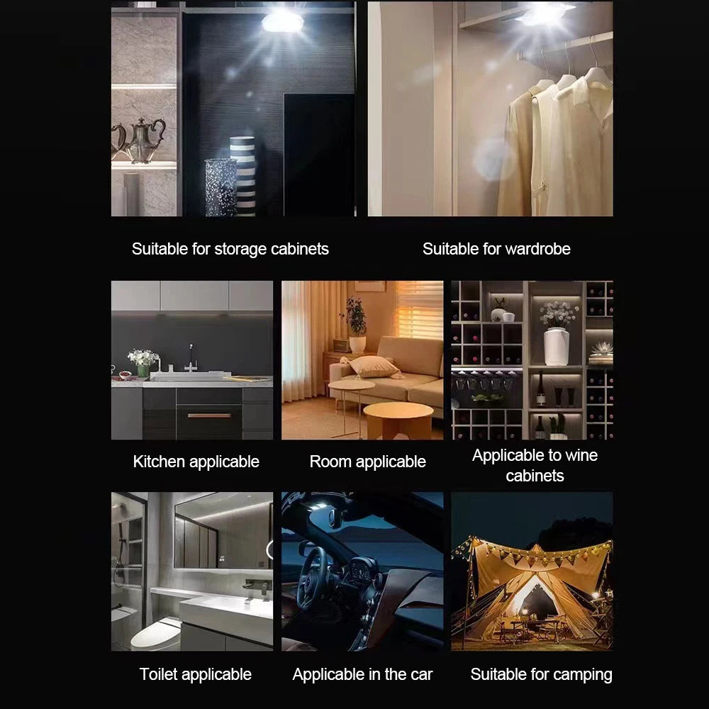 1 pc Multi Color Car Light Wireless LED Touch Light Roof Light Sensor Read Lamp Mini USB Charging Light Car Interior Accsesories